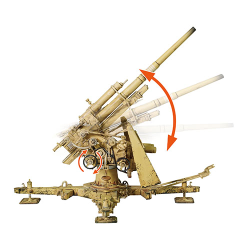 German Krupp Flak 36 with Flak Rohr 18 gun barrel & sd. 202 - 7