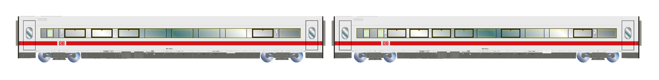 DB AG, 2-unit pack add. coaches for ICE-1 (1st class + 2nd class) train "Landshut", ep. V