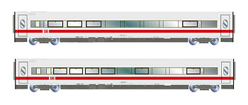 DB AG, 2-unit pack add. coaches for ICE-1 (1st class + 2nd class) train "Interlaken", ep. V