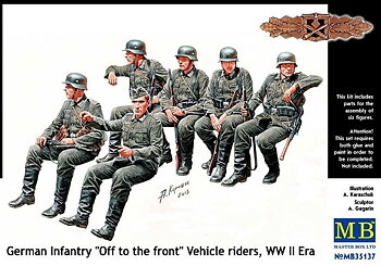 German Infantry 'Off to the front' Vehicle riders, WWII 1/35