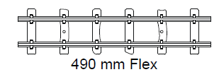 Feldbahnräls, flex 490 mm (1st)
