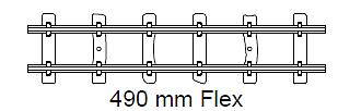 Feldbahnräls, flex 490 mm (1st)