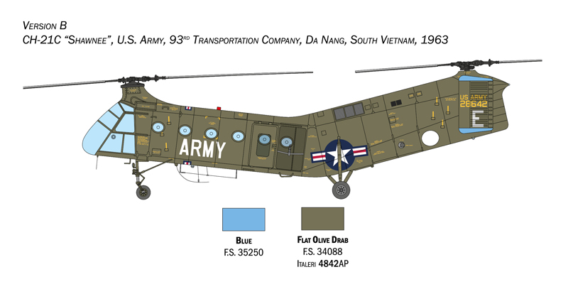 H-21C 'Flying Banana' Gunship 1/48 - 4