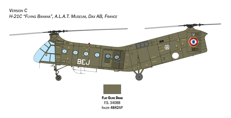 H-21C 'Flying Banana' Gunship 1/48 - 5