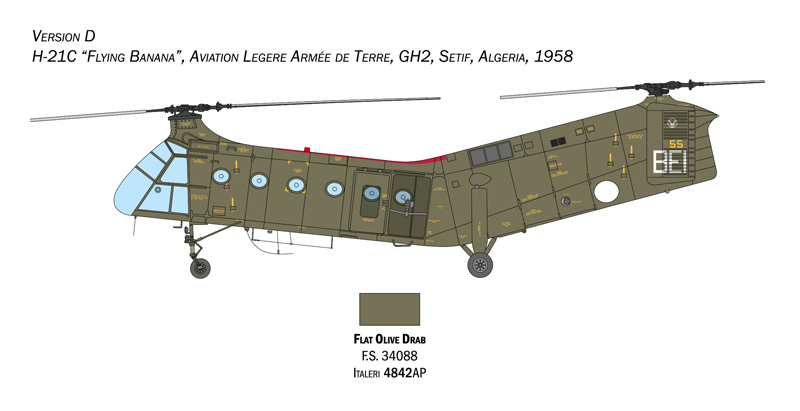 H-21C 'Flying Banana' Gunship 1/48 - 6