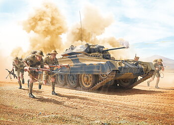 Crusader MK.II w. 8th army infantry 1/35