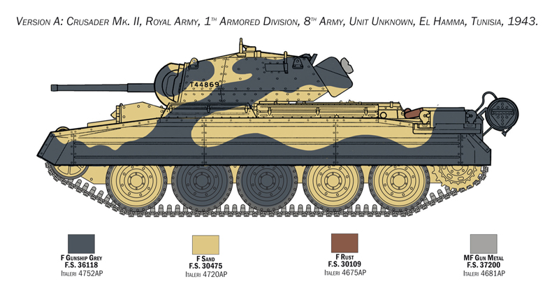 Crusader MK.II w. 8th army infantry 1/35 - 3