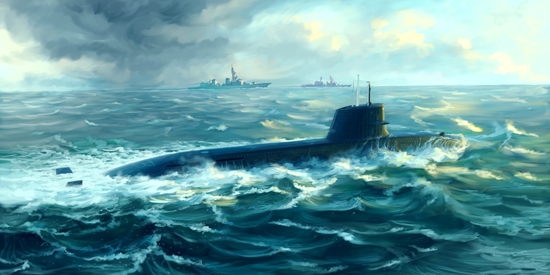 Japanese Soryu Class Attack Submarine, 1/144