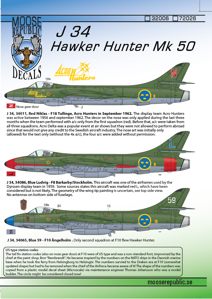 J 34 Hawker Hunter Mk. 50 1/32