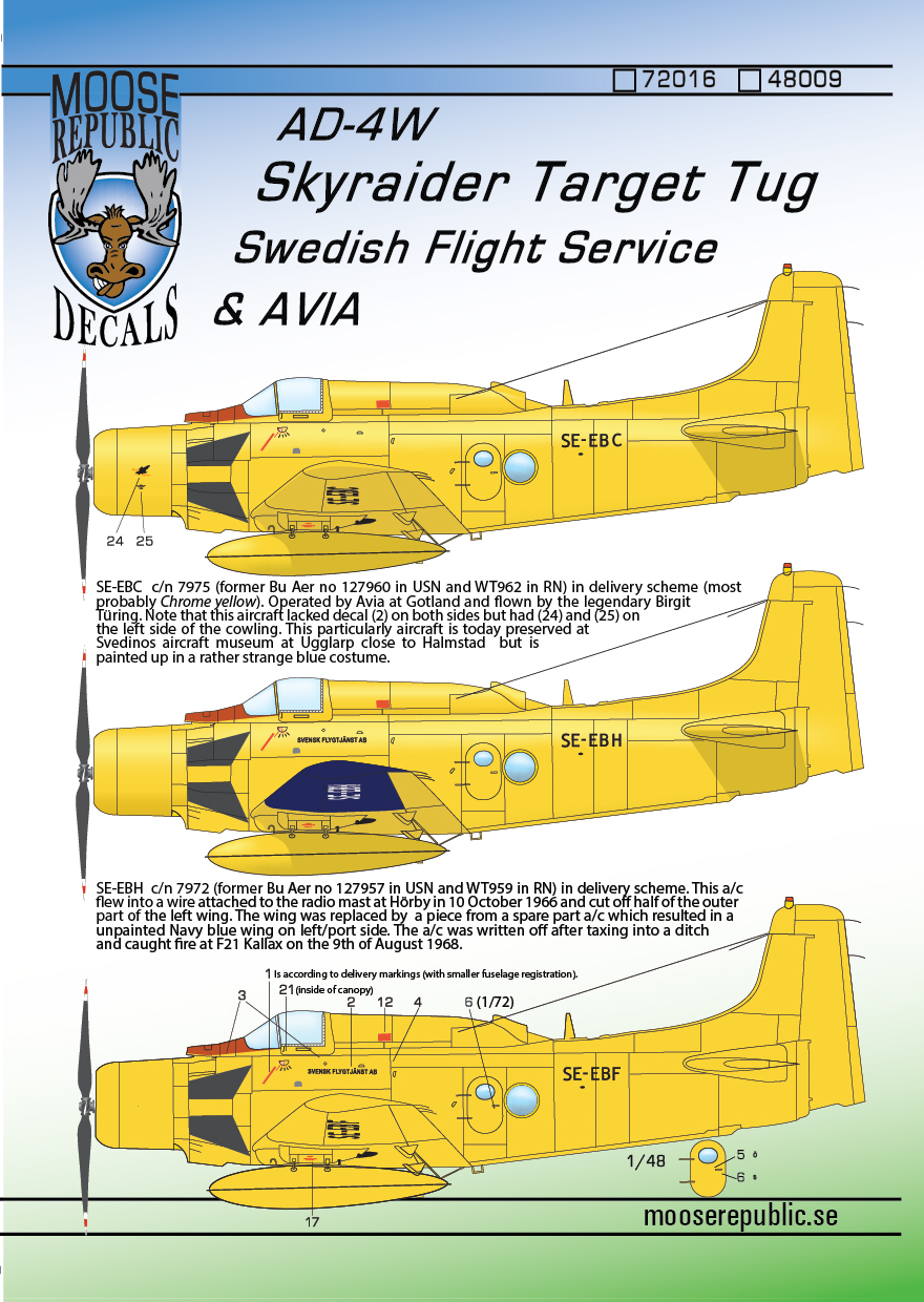 Skyraider AD-4W Target Tug 1/4