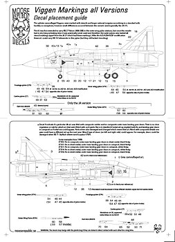 Saab 37 Viggen Stencils & Nat