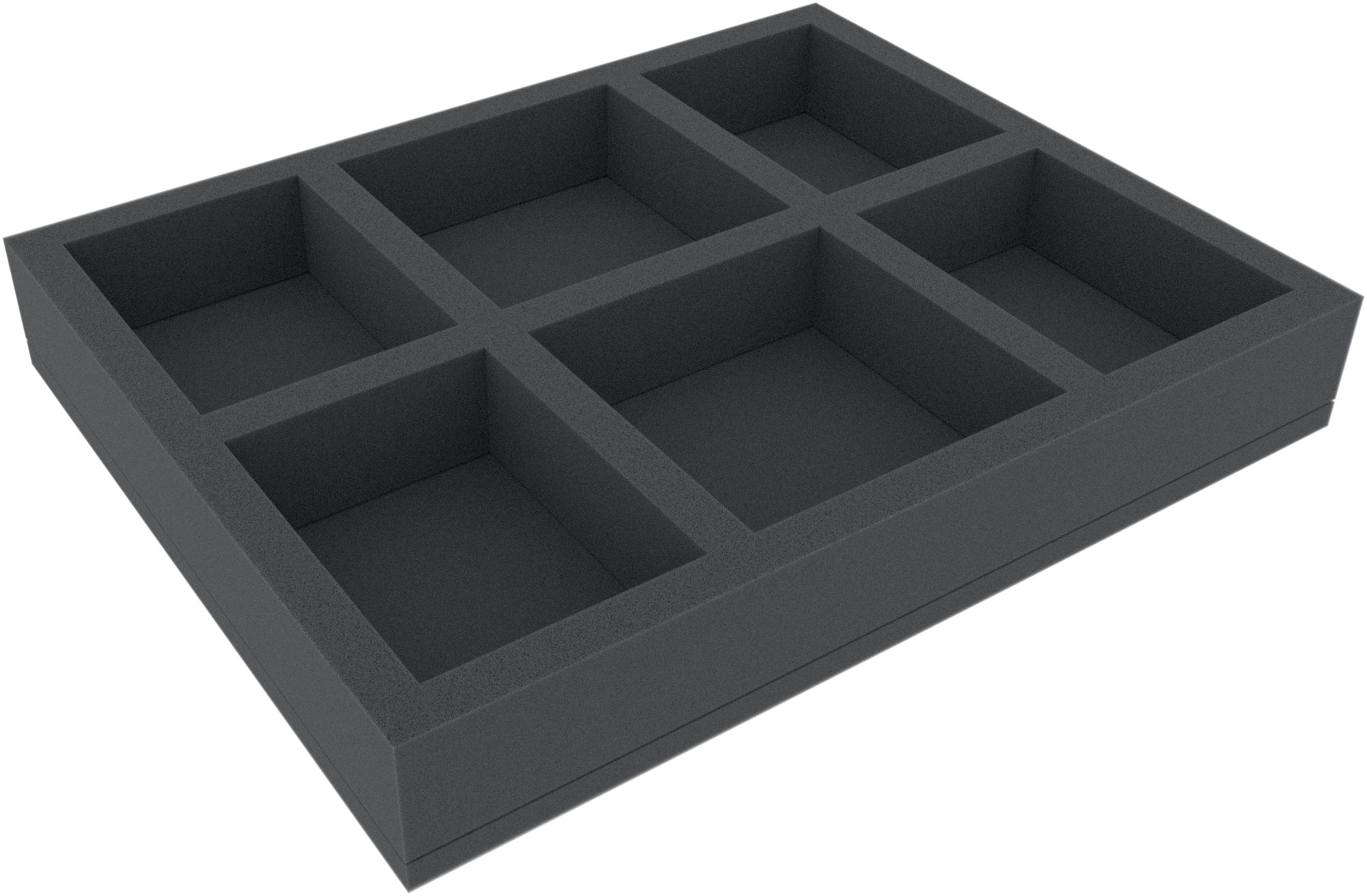 FSMEKU050BO 50 mm Full-Size foam tray with 6 compartments