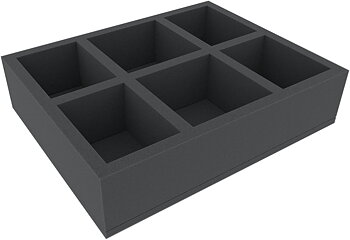 FSMEKU80BO 80 mm Full-Size foam tray with 6 compartments