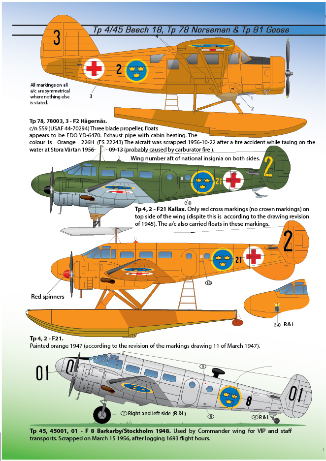 Tp4/45 Beech 18, Tp 78 Norsema - 2