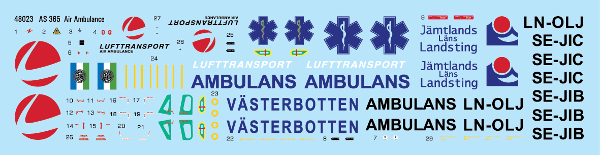 AS-365 Air Ambulance SE-JIB & SE-JIC 1/48 - 3