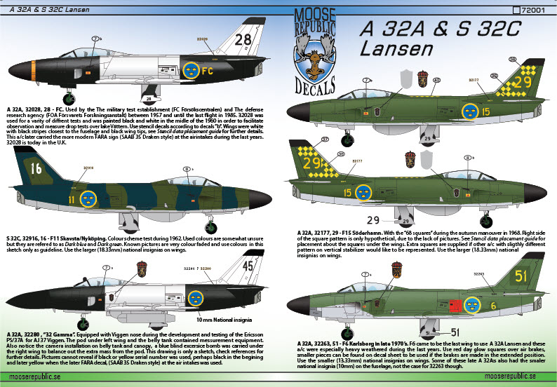 A 32A & S 32C Lansen 1/72 - 2