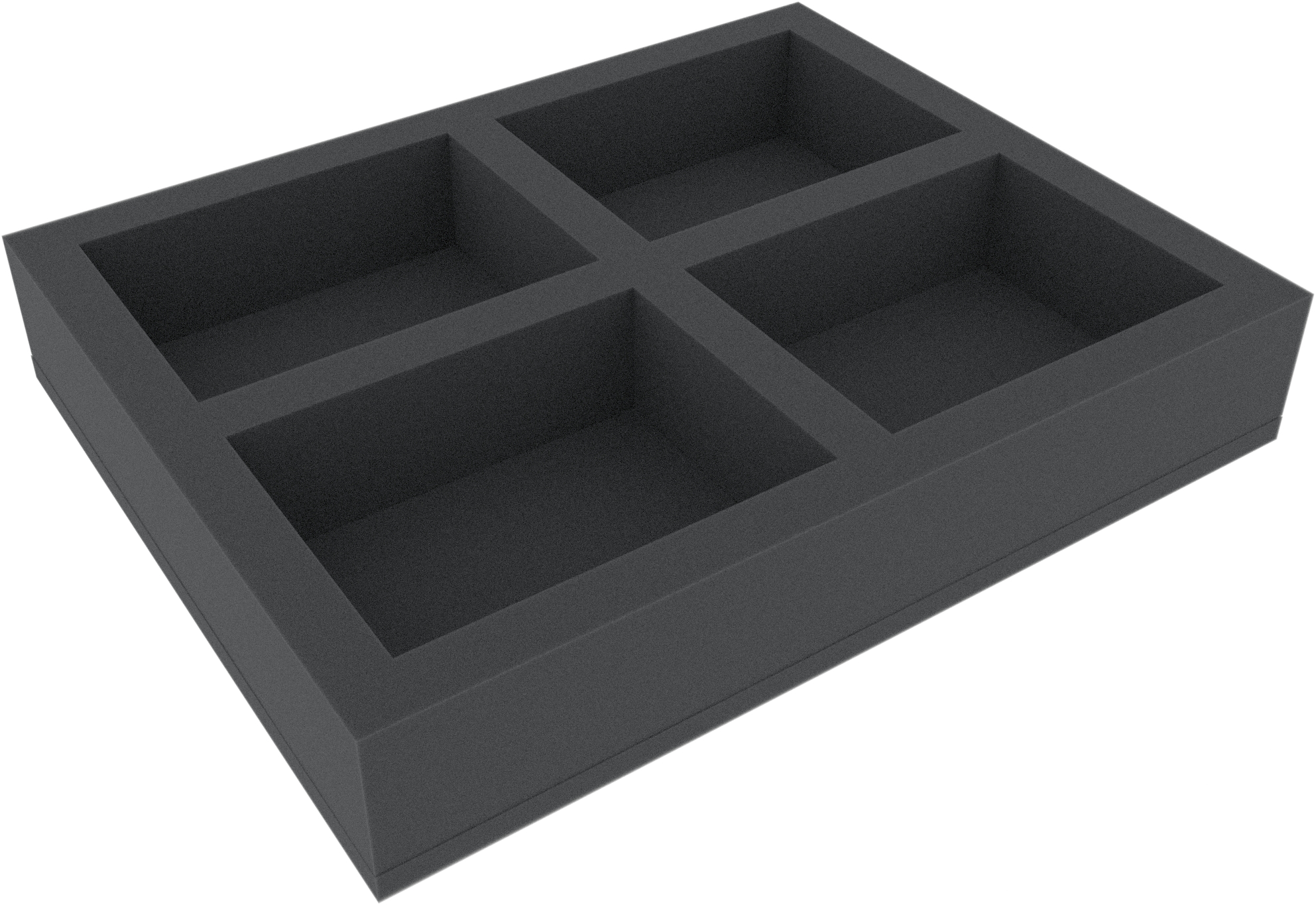 FSMELX060BO 60 mm Full-Size foam tray with 4 compartments