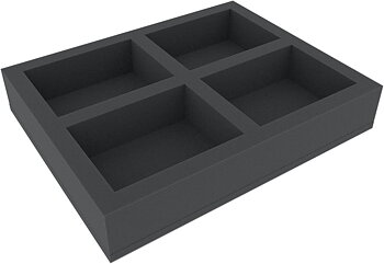 FSMELX060BO 60 mm Full-Size foam tray with 4 compartments