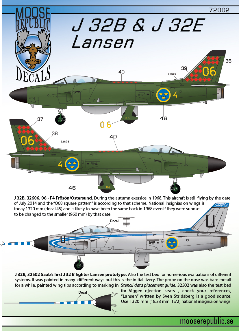 J 32B & J 32E Lansen 1/72