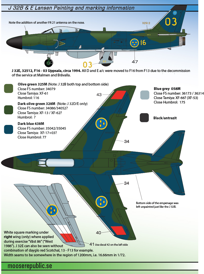 J 32B & J 32E Lansen 1/72 - 3