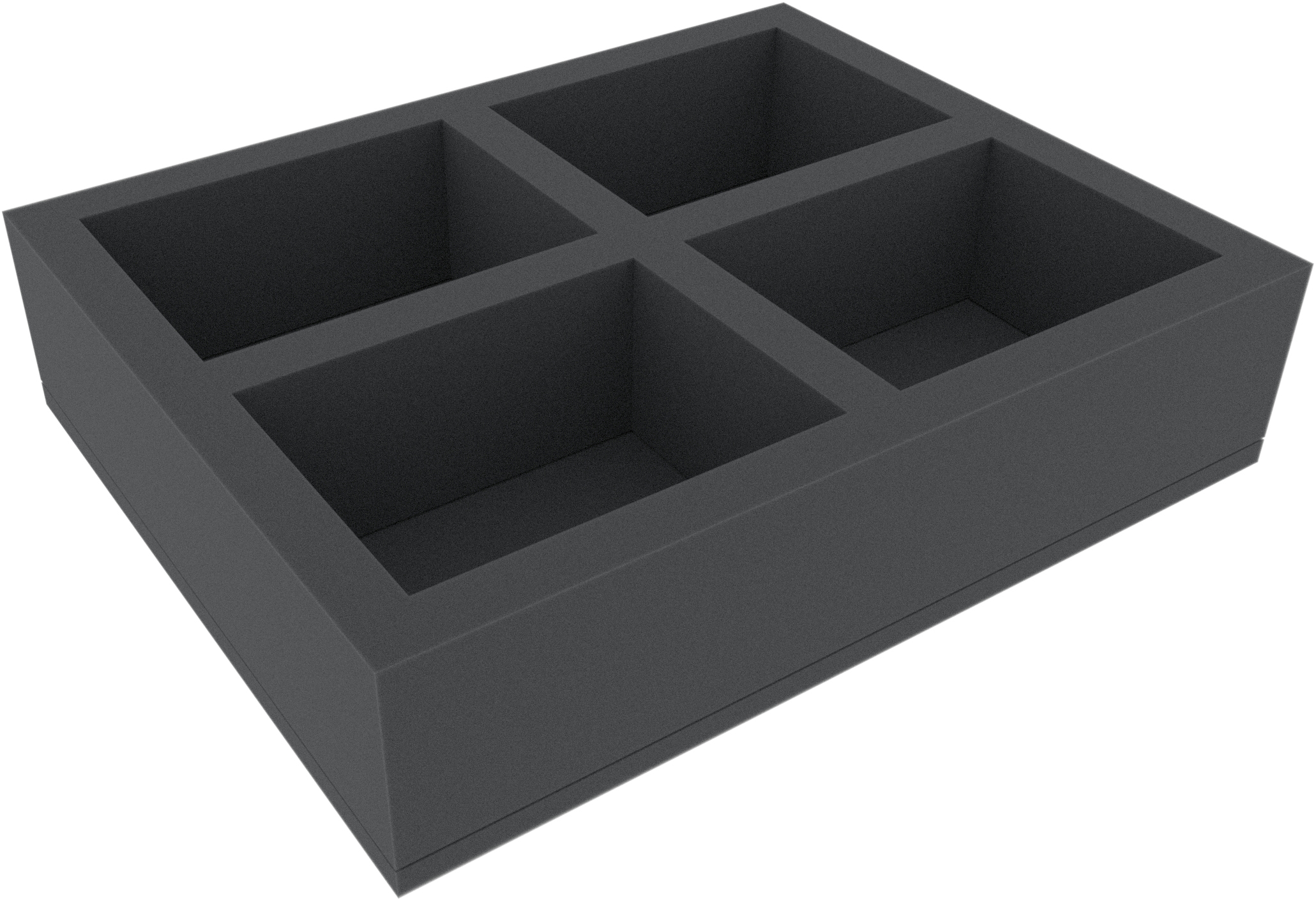 FSMELX080BO 80 mm Full-Size foam tray with 4 compartments