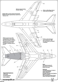 Saab 32 Lansen National insign