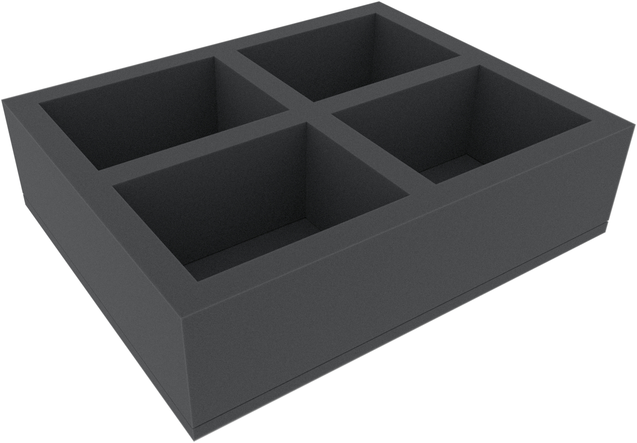 FSMELX090BO 90 mm Full-Size foam tray with 4 compartments