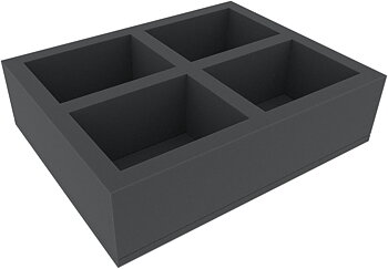 FSMELX090BO 90 mm Full-Size foam tray with 4 compartments