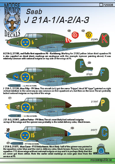 J 21 Saab J 21 A-1/A-2/A-3 1/72