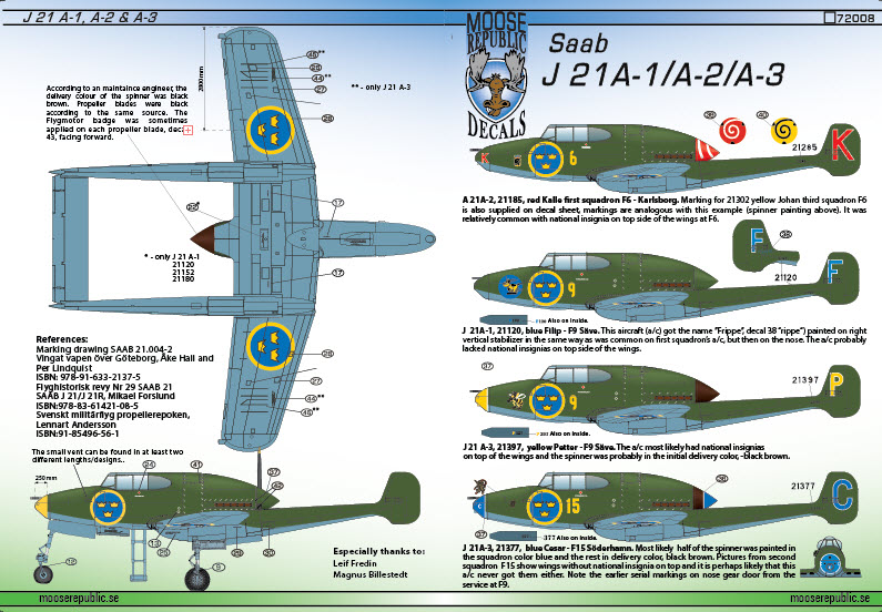 J 21 Saab J 21 A-1/A-2/A-3 1/72 - 3