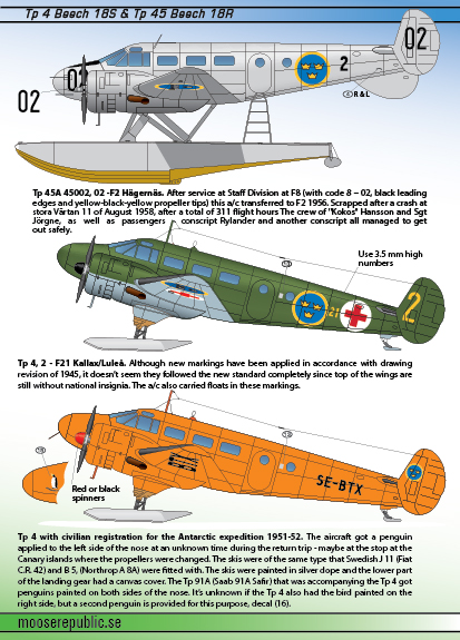 Tp 4 & Tp 45 Beech 18 1/72 - 2