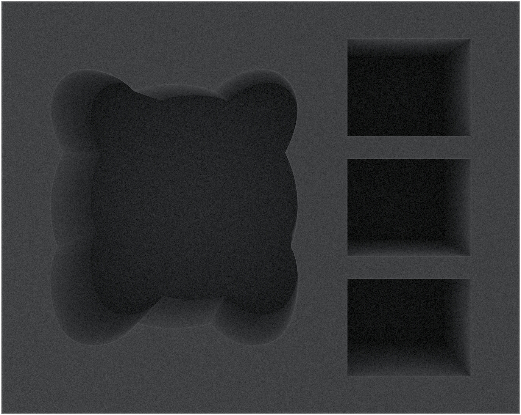 Skumgummi-inrede 345x275x110mm