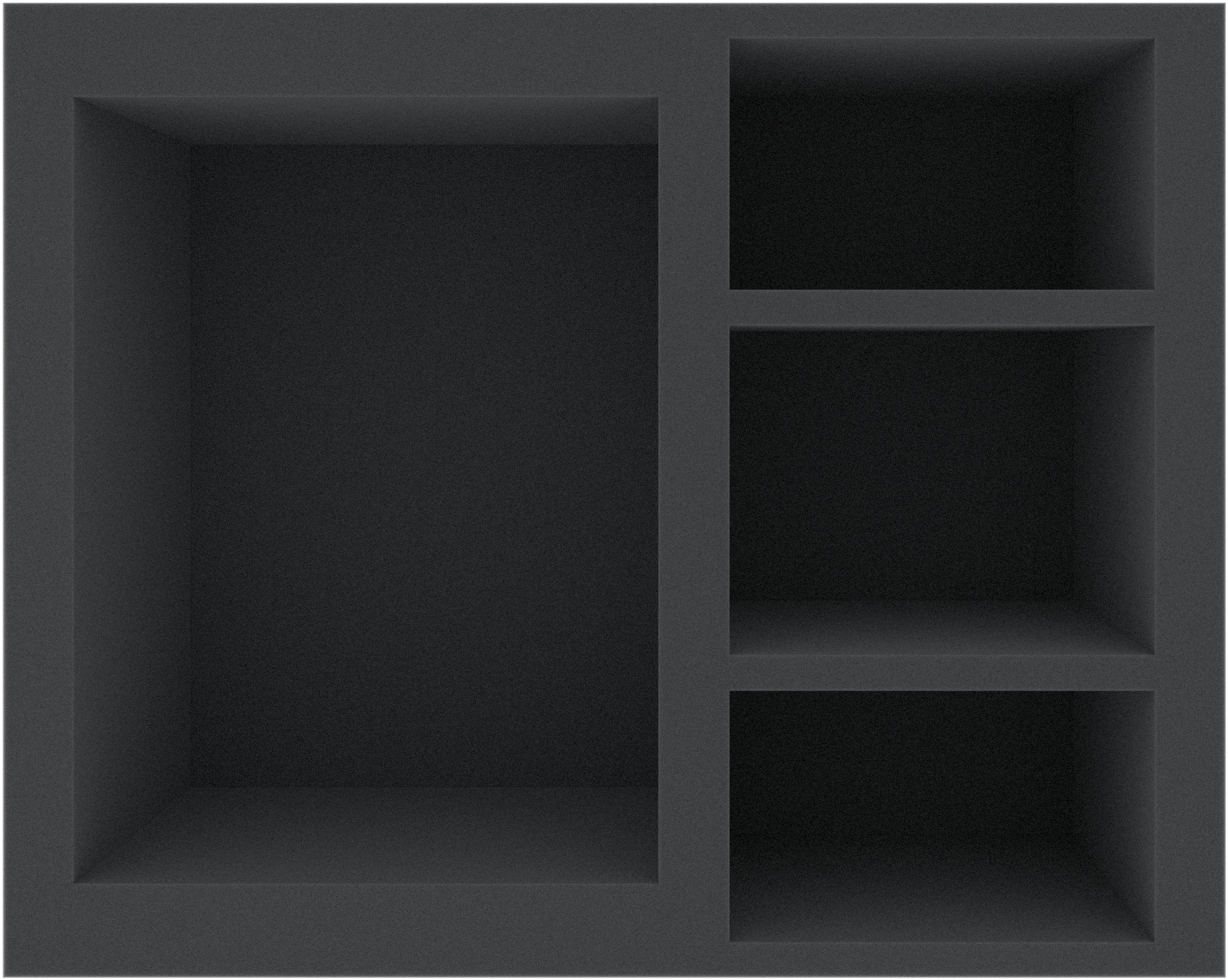 Skumgummi-inrede 345x275x125mm