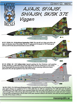 AJ/SF/SK 37 Viggen 1/72