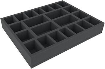 FSMFEU050BO 50 mm Full-Size foam tray with 22 compartments