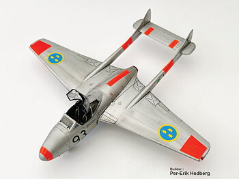 J28 C Vampire in Swedish Air Force, 1/48 scale