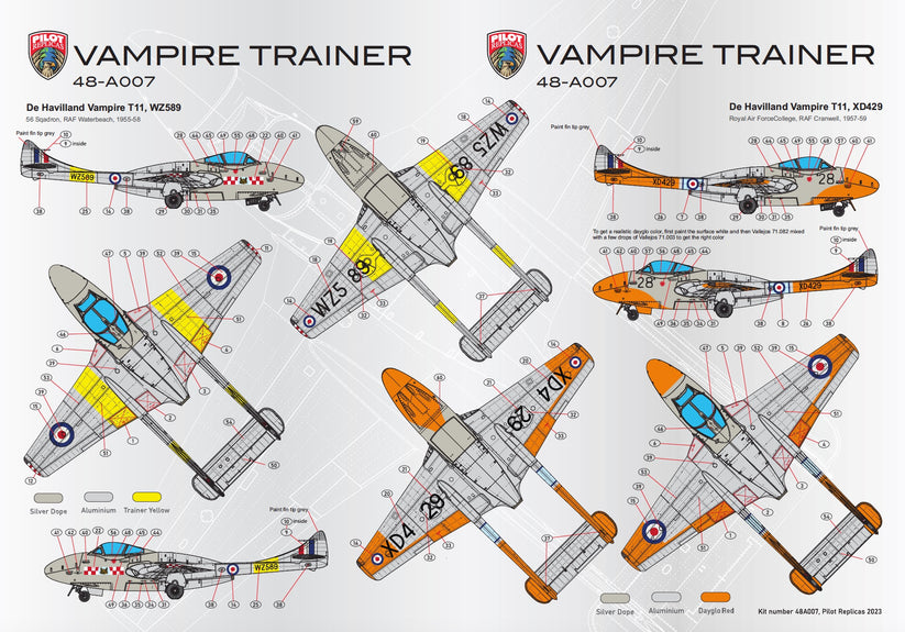Vampire T11 in RAF service, 1/48 scale - 4