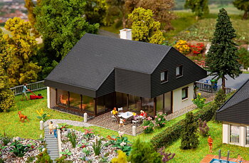 Arkitekthus med plåttak