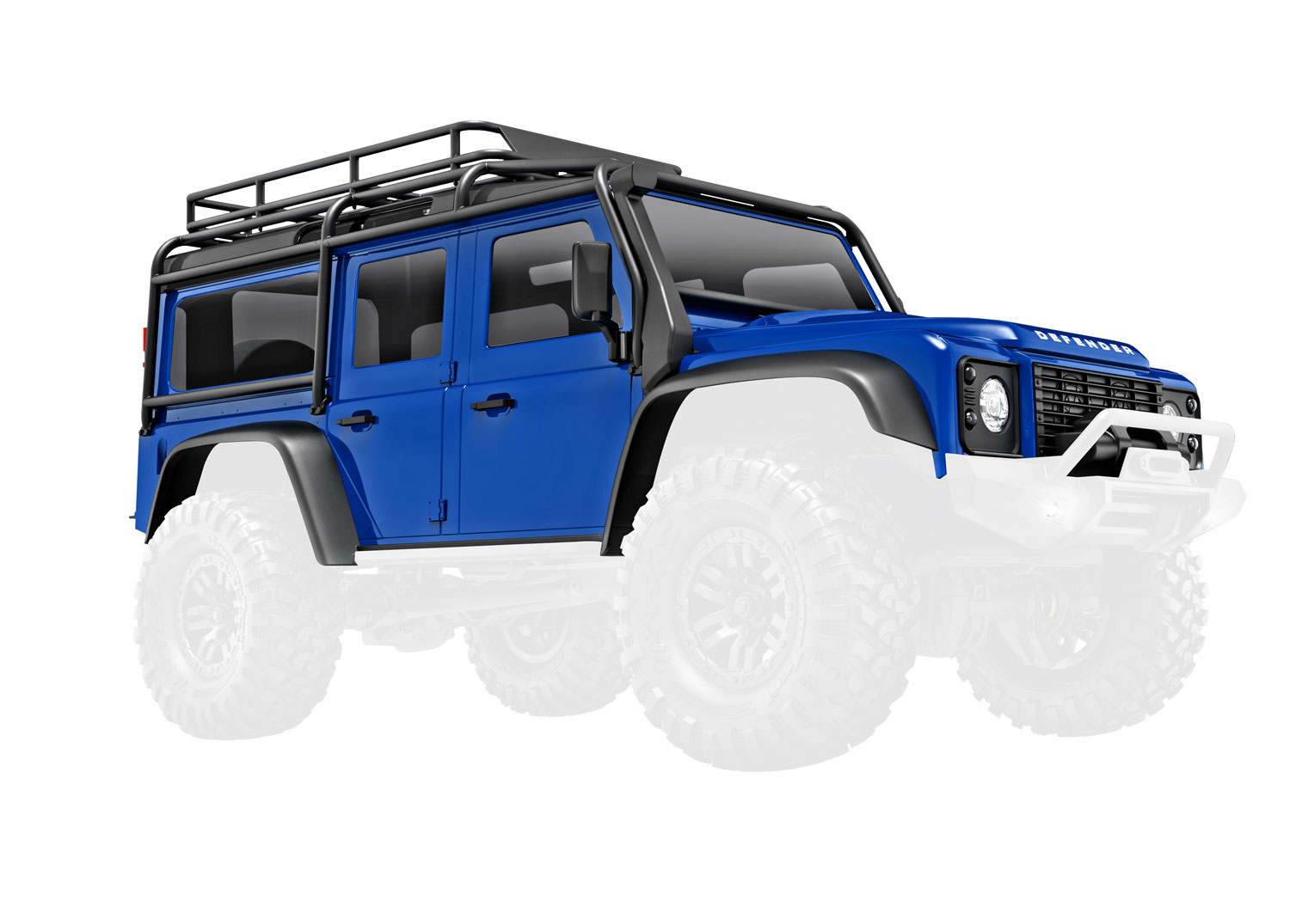 Body, Ford Bronco, complete, black (includes grille, side mirrors, door handles, fender flares, windshield wipers, spare tire mount, & clipless mounting)