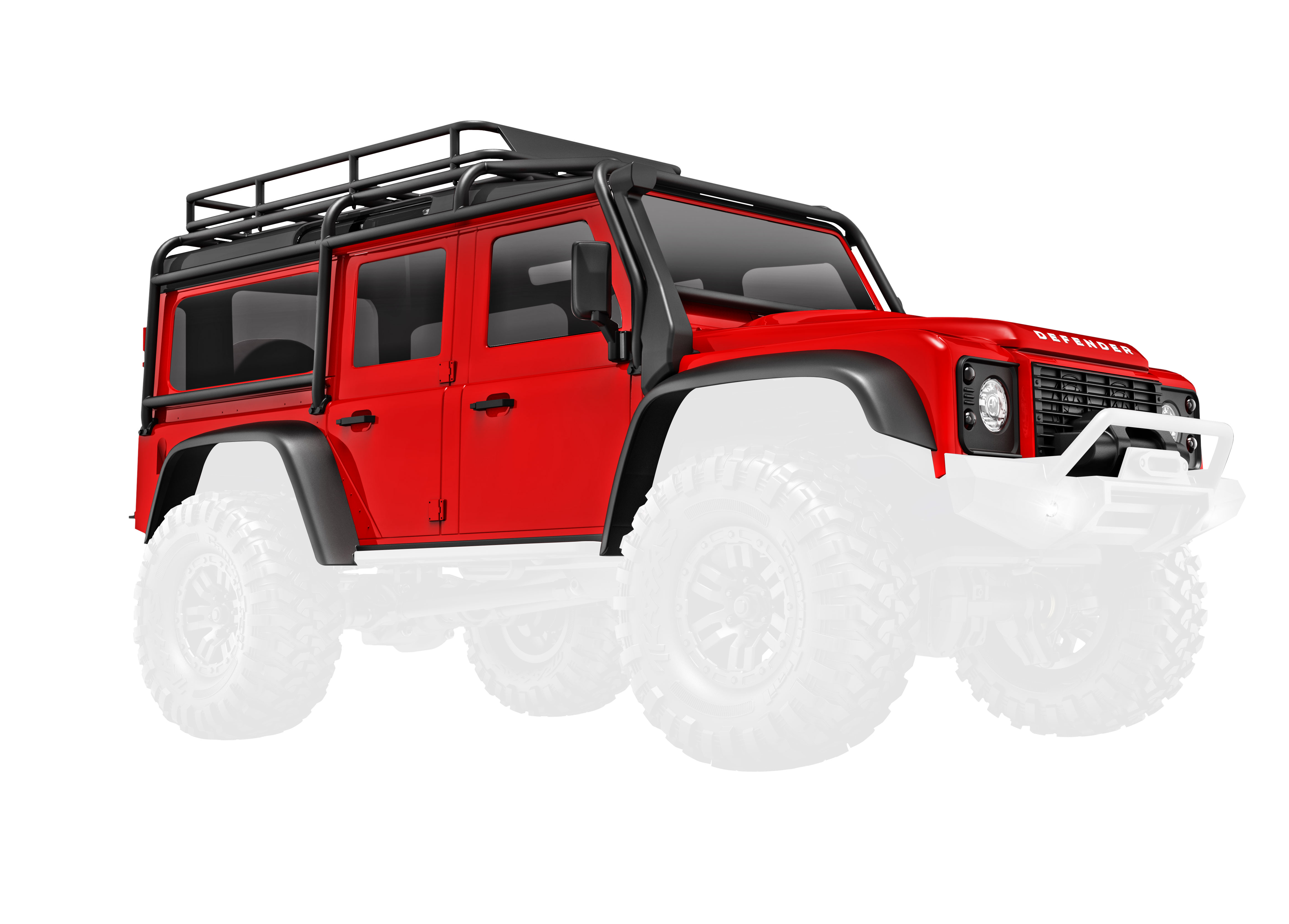 Body, Ford Bronco, complete, black (includes grille, side mirrors, door handles, fender flares, windshield wipers, spare tire mount, & clipless mounting)