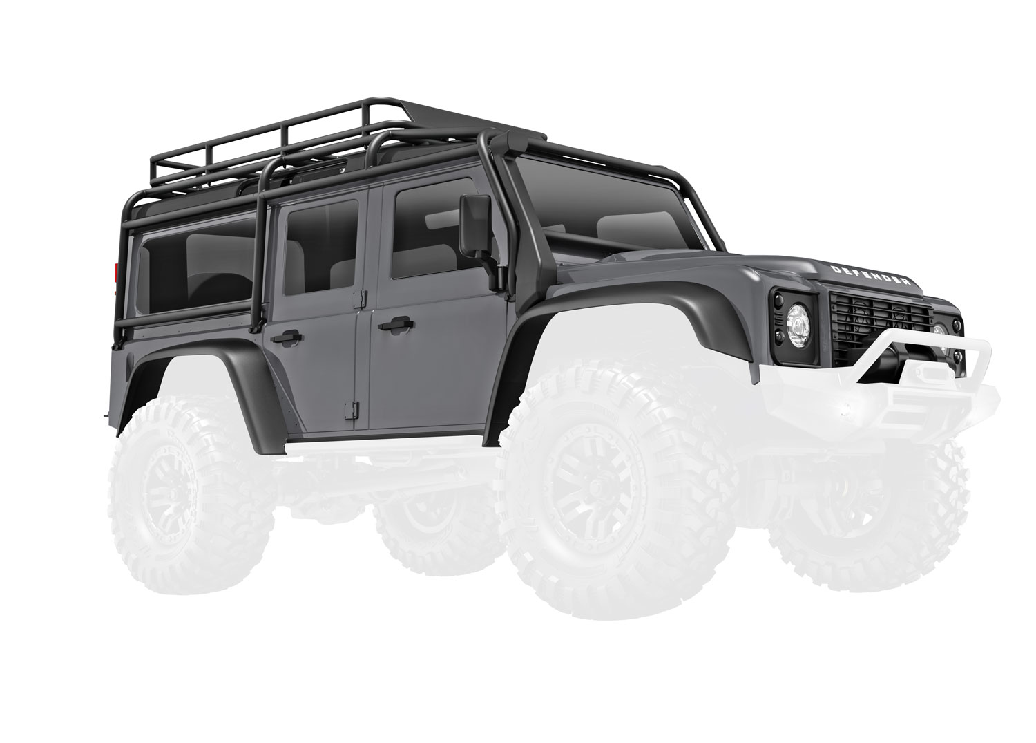 Body, Ford Bronco, complete, black (includes grille, side mirrors, door handles, fender flares, windshield wipers, spare tire mount, & clipless mounting)