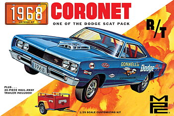 1968 Dodge Coronet Hardtop w/Trailer 1/25