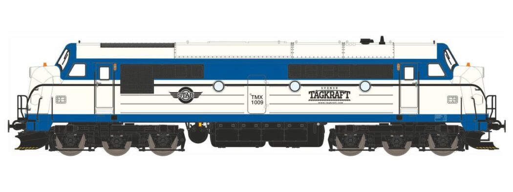Tågkraft TMX 1009 (Blå/hvid), DC, LokSound - 2