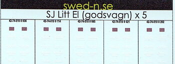 Dekalark SJ Litt El Godsvagn x5
