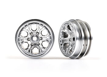 Wheels, 1.0" (satin chrome) (2)