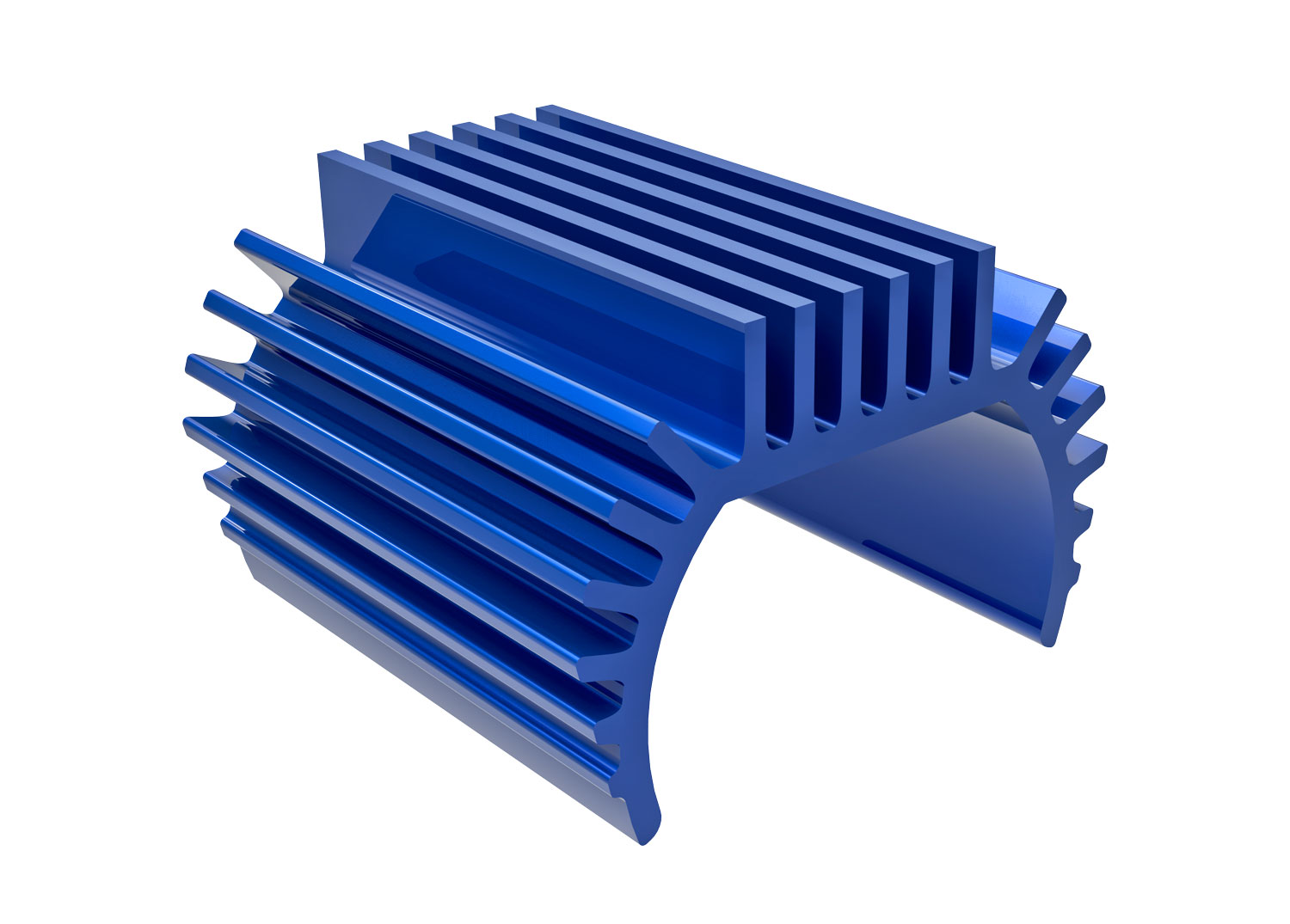 Heat sink, Titan® 87T motor (6061-T6 aluminum, blue-anodized)