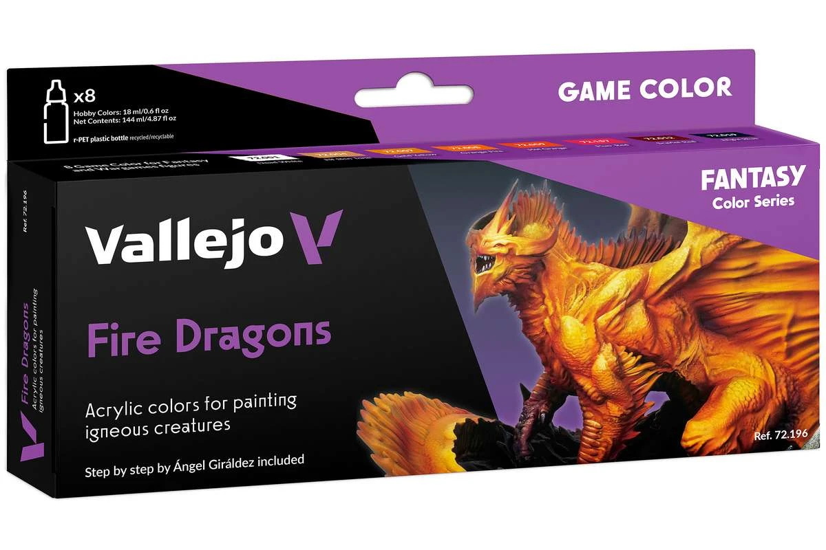 Fire Dragons set 8 x 18ml, game color