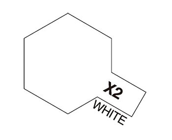 Tamiya Akrylfärg blank, X2 Vit (White), 10 ml