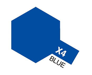 Tamiya Akrylfärg blank, X4 Blå (Blue), 10 ml