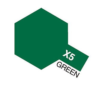 Tamiya Akrylfärg blank, X5 Grön (Green), 10 ml